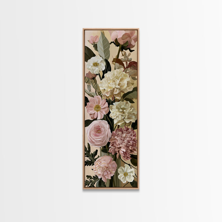 Retro Futurist Vase of Flowers Canvas Print, Eclectic Art, Luxury Decor, Living Room Decor, Oil Painting, Eclectic, Art Print, ECL-1x3-22