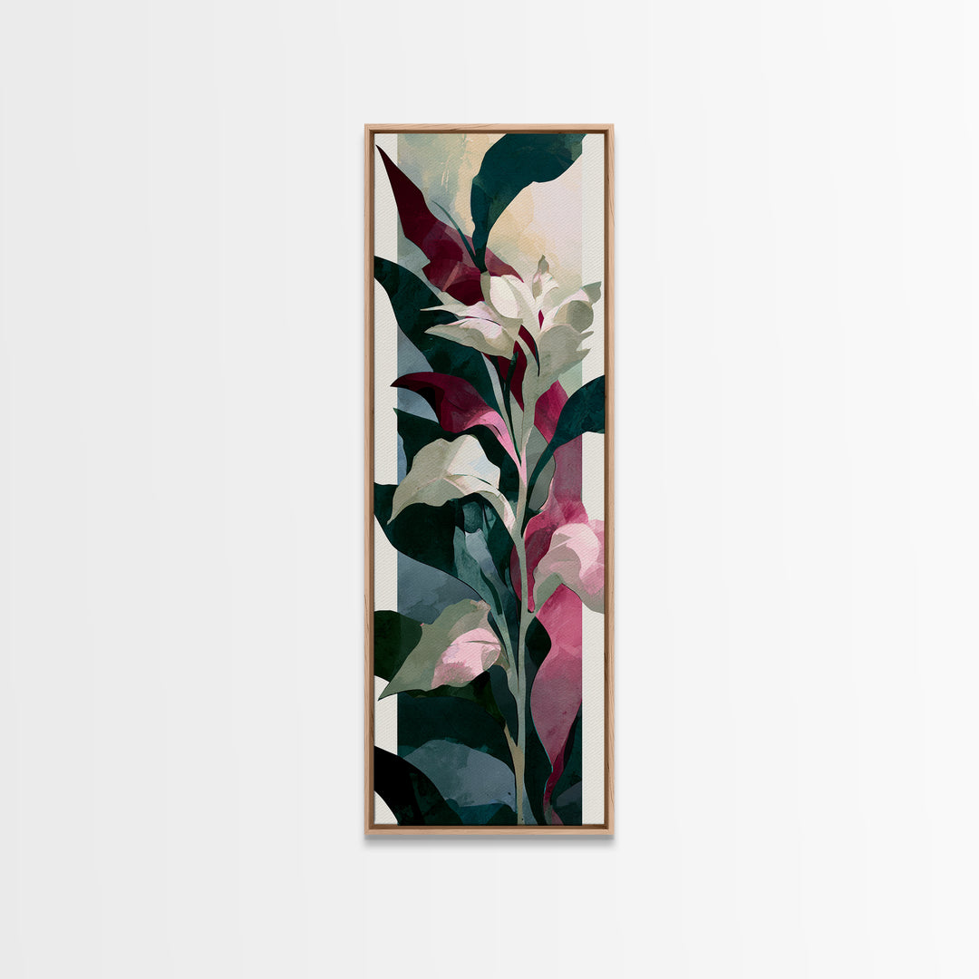 Matisse Inspired Cutouts with Botanical Details Canvas Print, Eclectic Art, Wall Art, Living Room Decor, Oil Painting, Eclectic, ECL-1x3-42