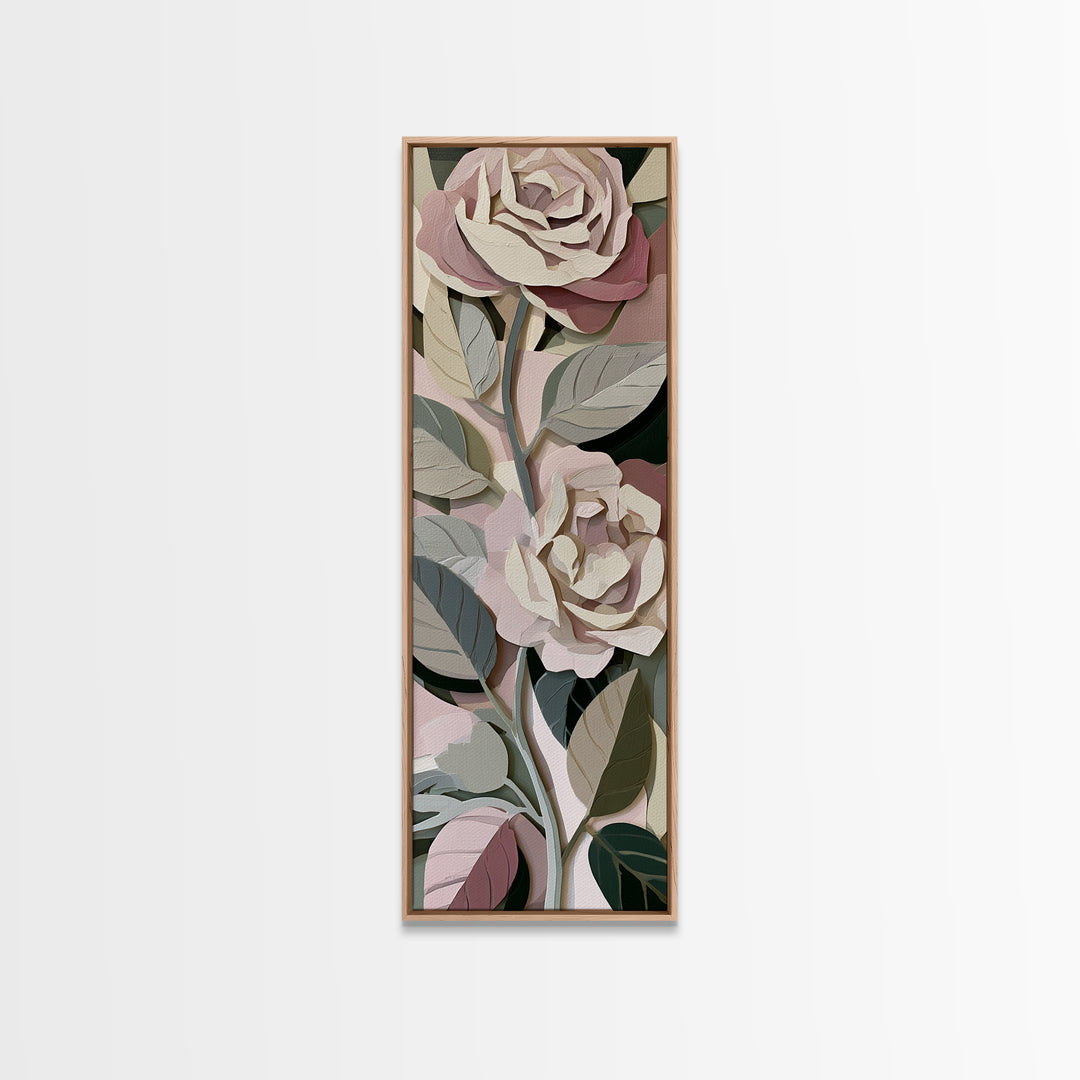 Matisse Inspired Cutouts with Botanical Details Canvas Print, Eclectic Art, Digital Prints, Living Room Decor, Eclectic, ECL-1x3-66
