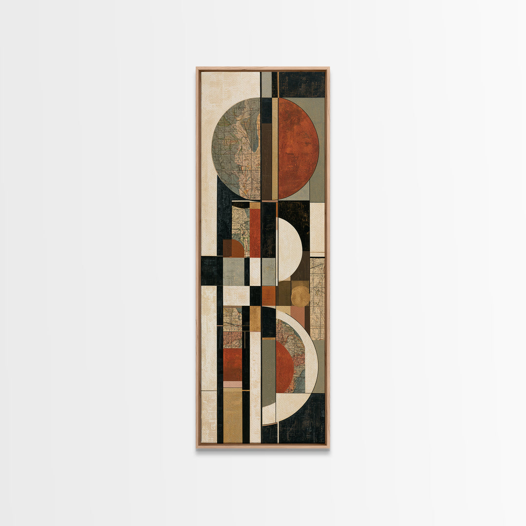 Abstract Shapes Layered Canvas Print, Eclectic Art, Wall Art, Living Room Decor, Abstract Art, Eclectic, Printables, ECL-1x3-88