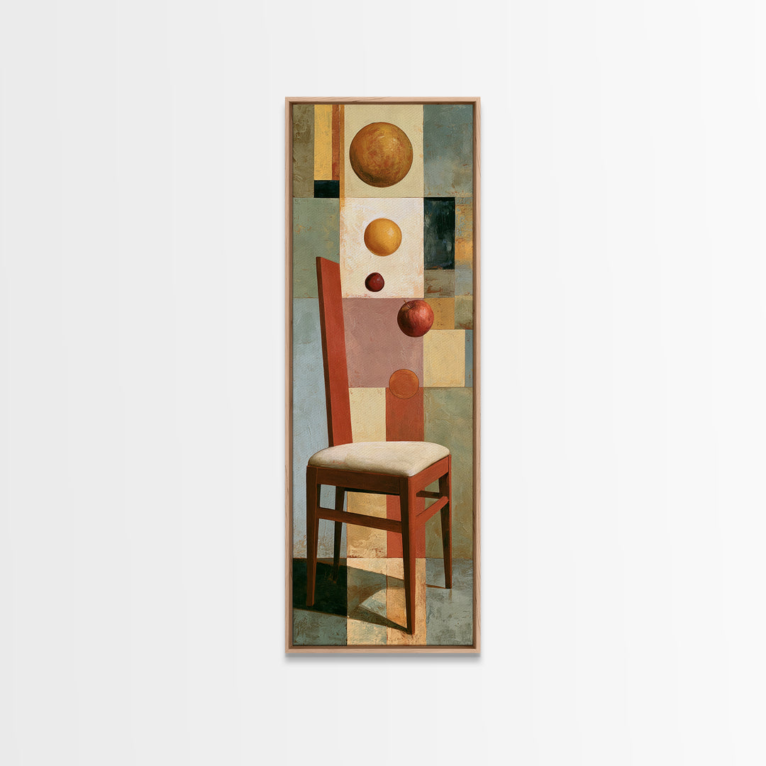 Whimsical Chair Still Life Canvas Print, Eclectic Art, Art Print, Living Room Decor, Fine Art, Eclectic, Portrait, ECL-1x3-98