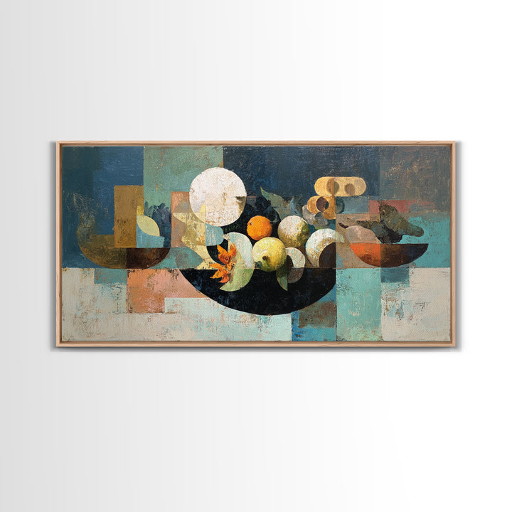 Unexpected Lobster and Lemons Still Life Canvas Print, Eclectic Art, Printable, Living Room Decor, Oil Painting, Eclectic, ECL-2x1-62