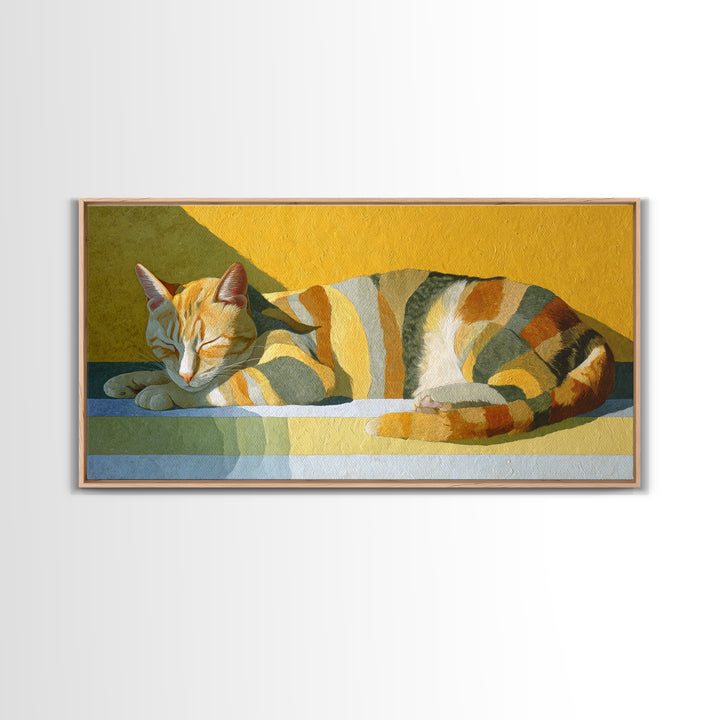 Abstract Mask with Playful Textures Framed Canvas Print, Eclectic Art, Living Room Decor, Abstract Art, Eclectic, ECL-2x1-88