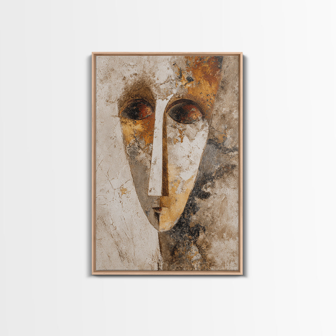 Surreal Portrait with Mismatched Patterned Clothing Canvas Print, Eclectic Art, Printable Art, Living Room Decor, Eclectic, ECL-2x3-58