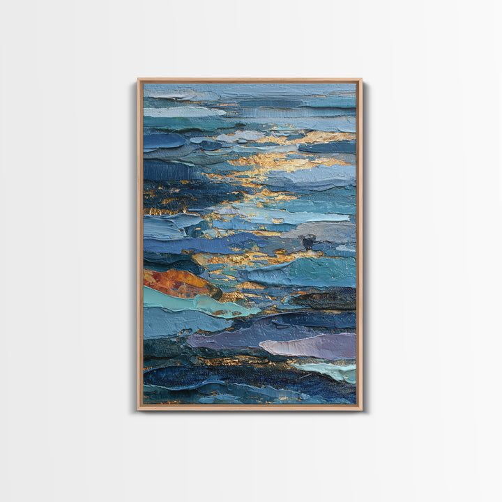 Bold Maximalist Still Life Framed Canvas Print, Eclectic Art, Textured Painting, Living Room Decor, Oil Painting, Eclectic, ECL-2x3-59