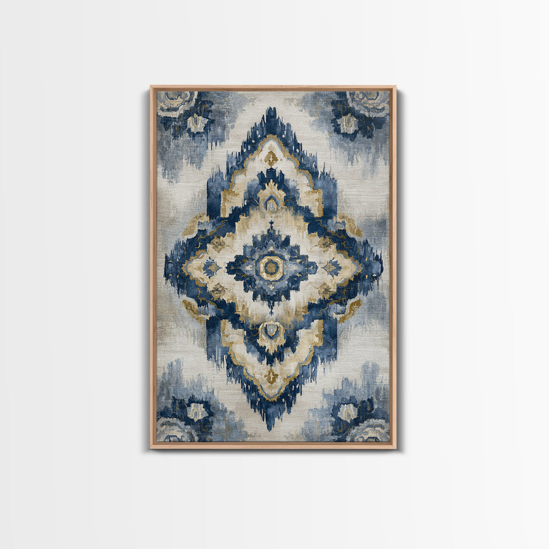 Layered Tapestry Pattern Canvas Print, Eclectic Art, Textured Painting, Living Room Decor, Fine Art, Eclectic, Digital Art, ECL-2x3-96