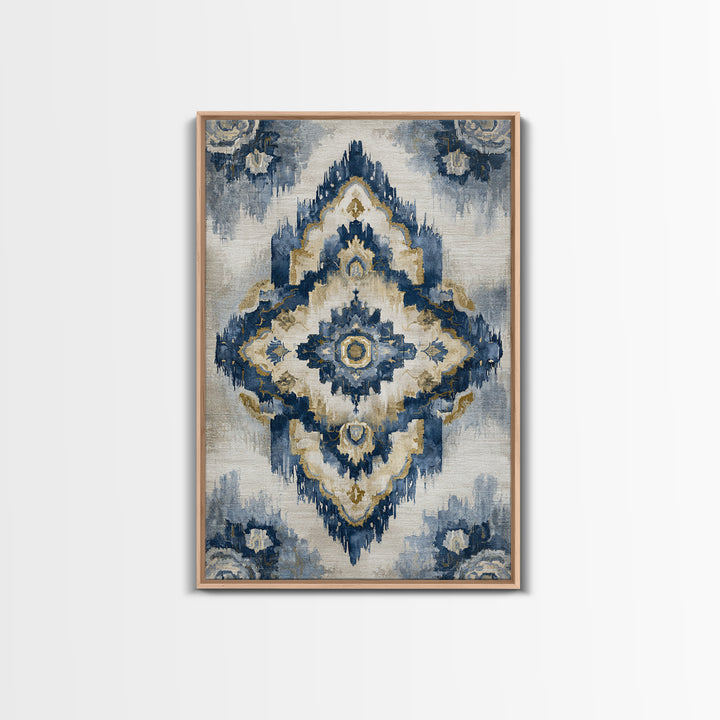 Layered Tapestry Pattern Canvas Print, Eclectic Art, Textured Painting, Living Room Decor, Fine Art, Eclectic, Digital Art, ECL-2x3-96