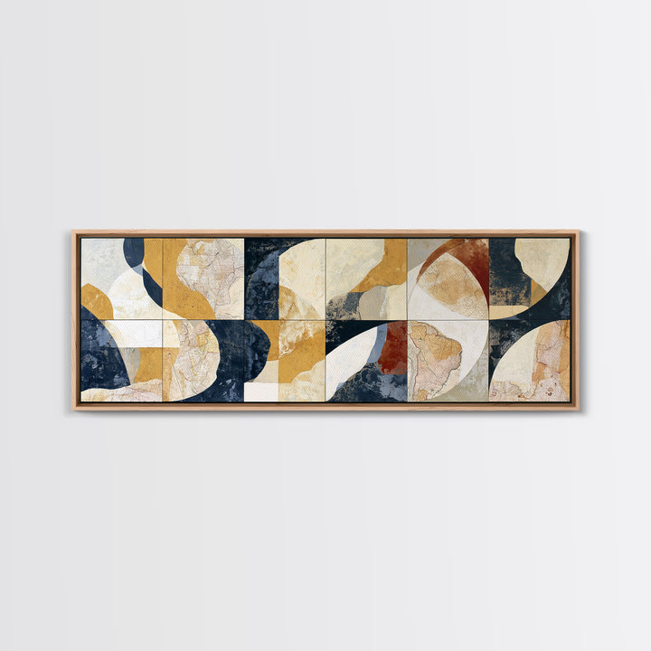 Abstract Shapes Layered Canvas Print, Eclectic Art, Unique Wall Art, Living Room Decor, Fine Art, Eclectic, Home Decor, ECL-3x1-20
