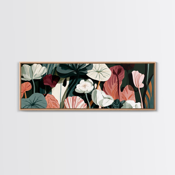 Matisse Inspired Cutouts with Botanical Details Canvas Print, Eclectic Art, Living Room Decor, Watercolor Art, Eclectic, ECL-3x1-70