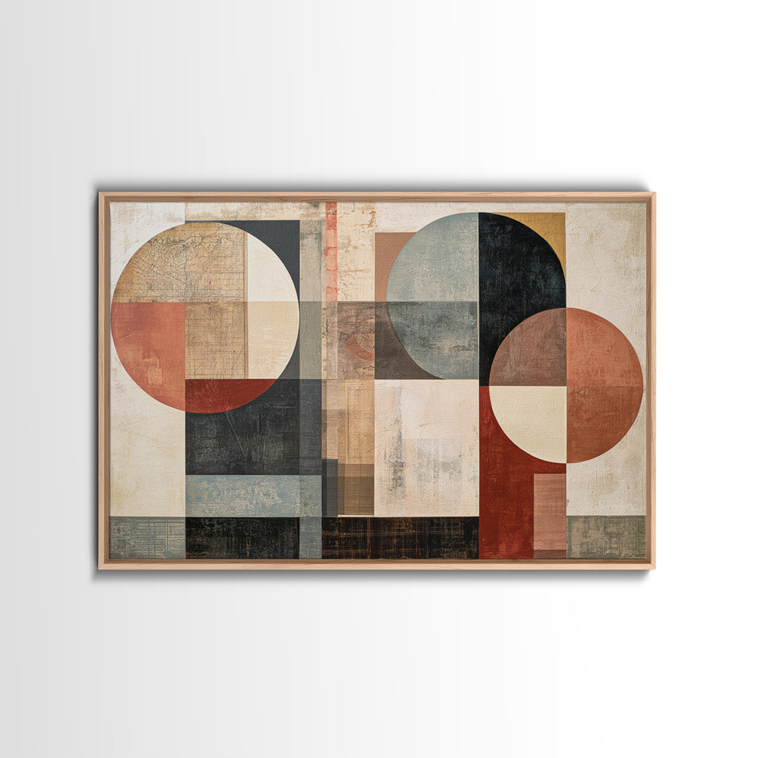 Abstract Shapes Layered Canvas Print, Eclectic Art, Room Decor, Living Room Decor, Fine Art, Eclectic, Artwork, Original Art, ECL-3x2-32