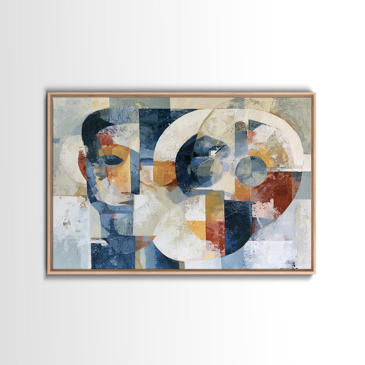 Abstract Mask with Playful Textures Canvas Print, Eclectic Art, Digital Art, Living Room Decor, Fine Art, Eclectic, ECL-3x2-48