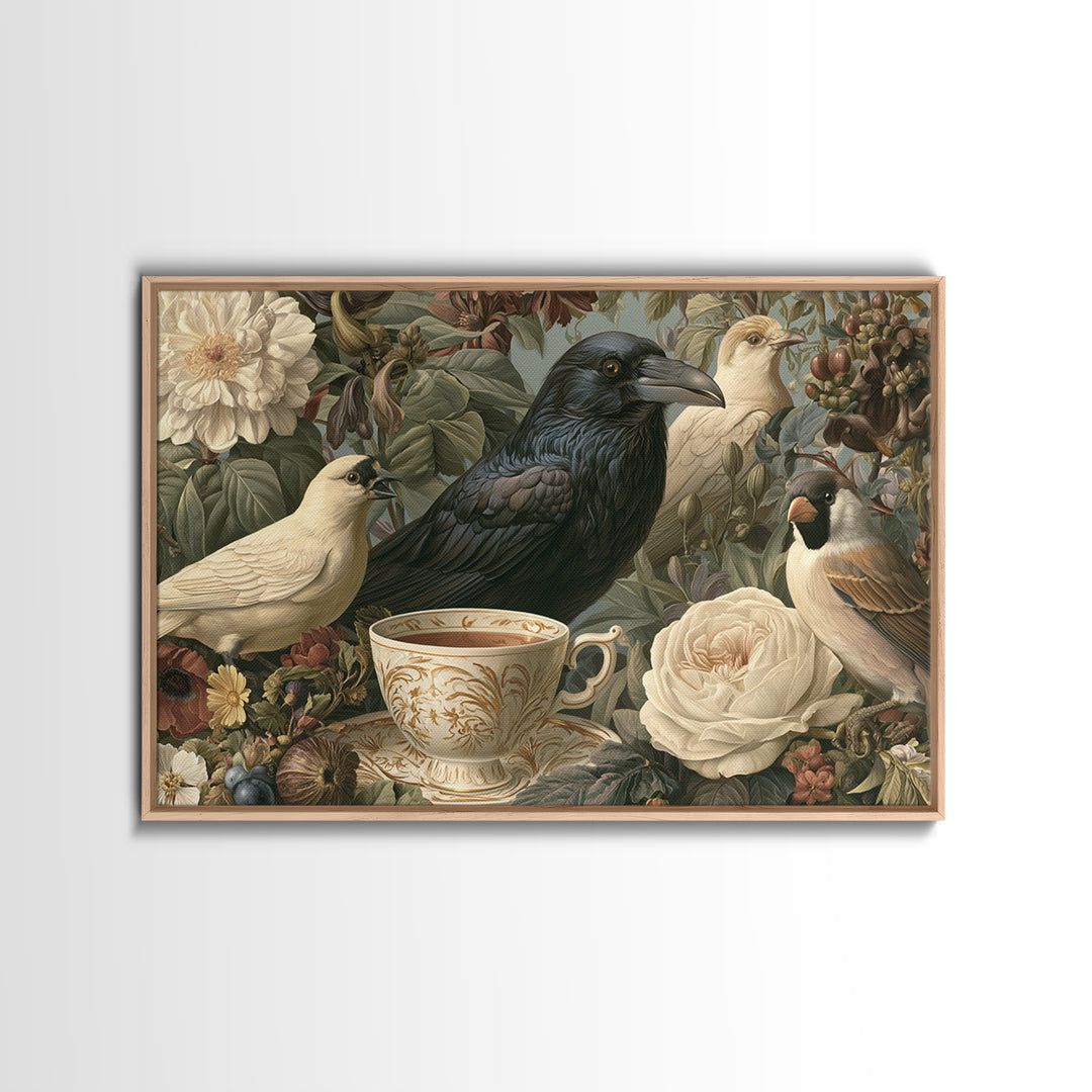 Odd Dream Garden Framed Canvas Print, Eclectic Art, Room Decor, Living Room Decor, Fine Art, Eclectic, Artwork, Original Art, ECL-3x2-69