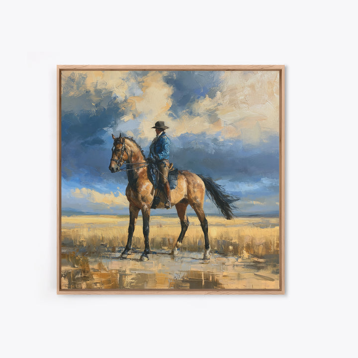 Dressage Horse in Refined Classical Pose Canvas Print, Equestrian Art, Cabin Decor, Living Room Decor, Fine Art, Equestrian, EQU-1x1-10