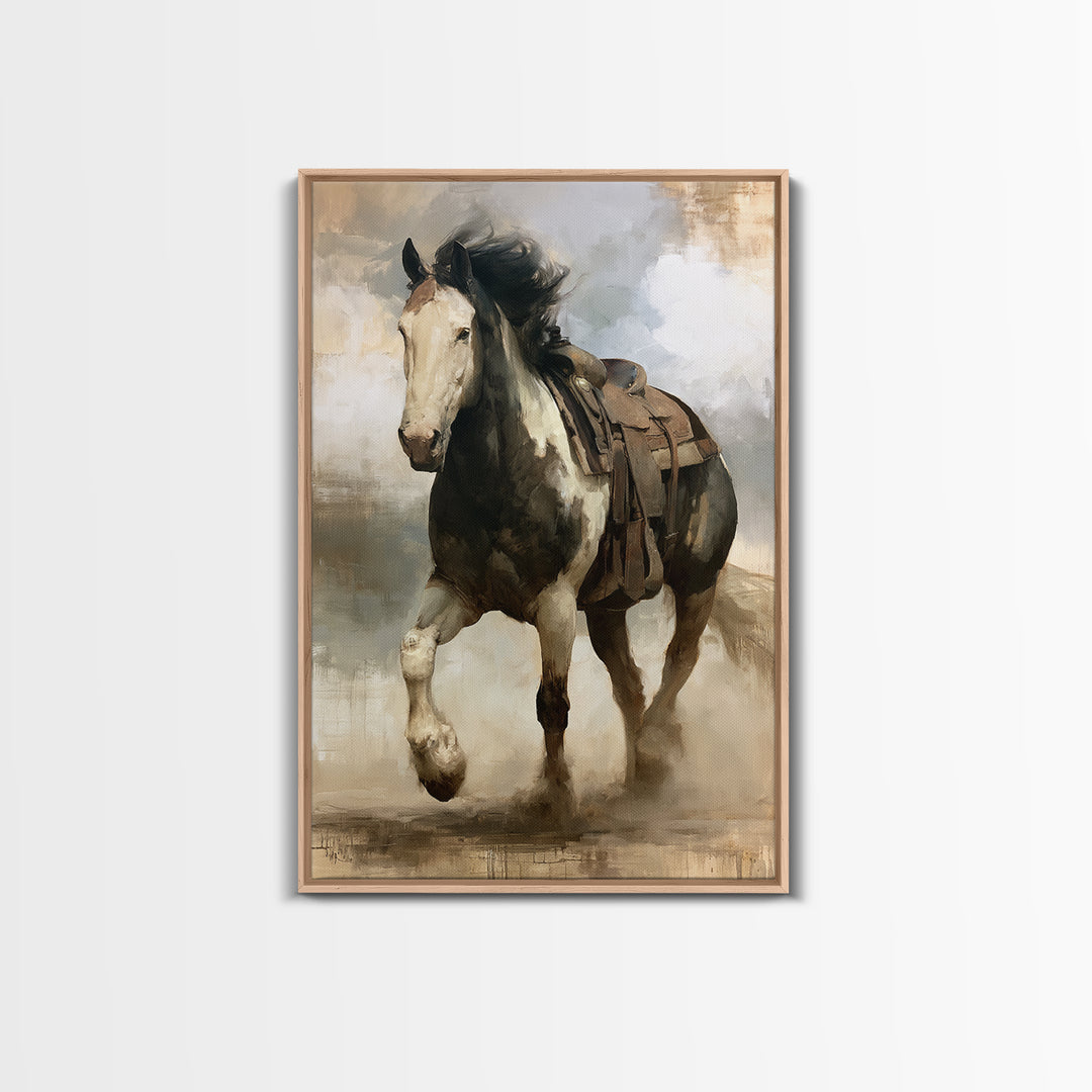 Horse Mane Flowing Like Abstract Waves Canvas Print, Equestrian Art, Fine Art Print, Living Room Decor, Abstract Art, EQU-2x3-27