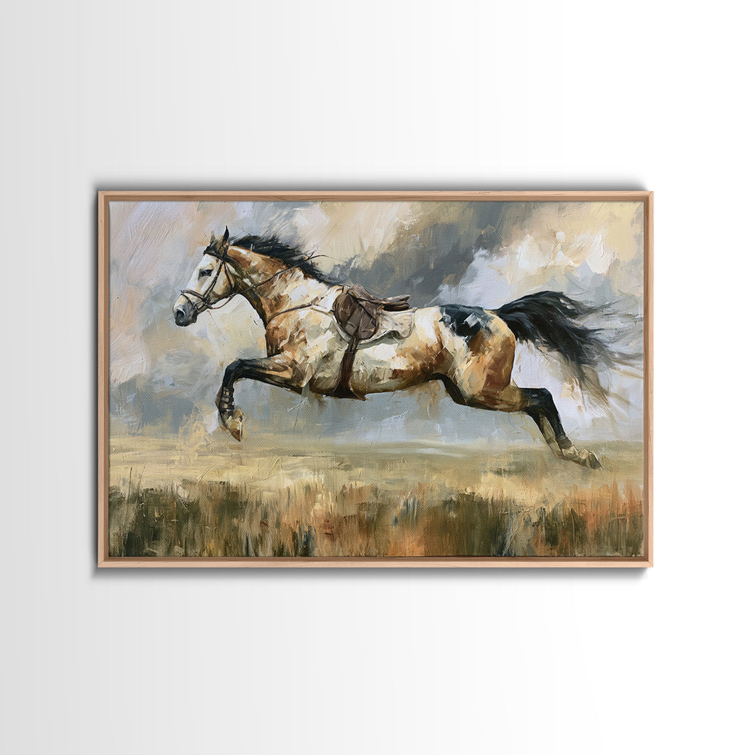 Show Jumping Horse Mid Leap Canvas Print, Equestrian Art, Wall Art, Living Room Decor, Fine Art, Equestrian, Boho Wall Art, EQU-3x2-83