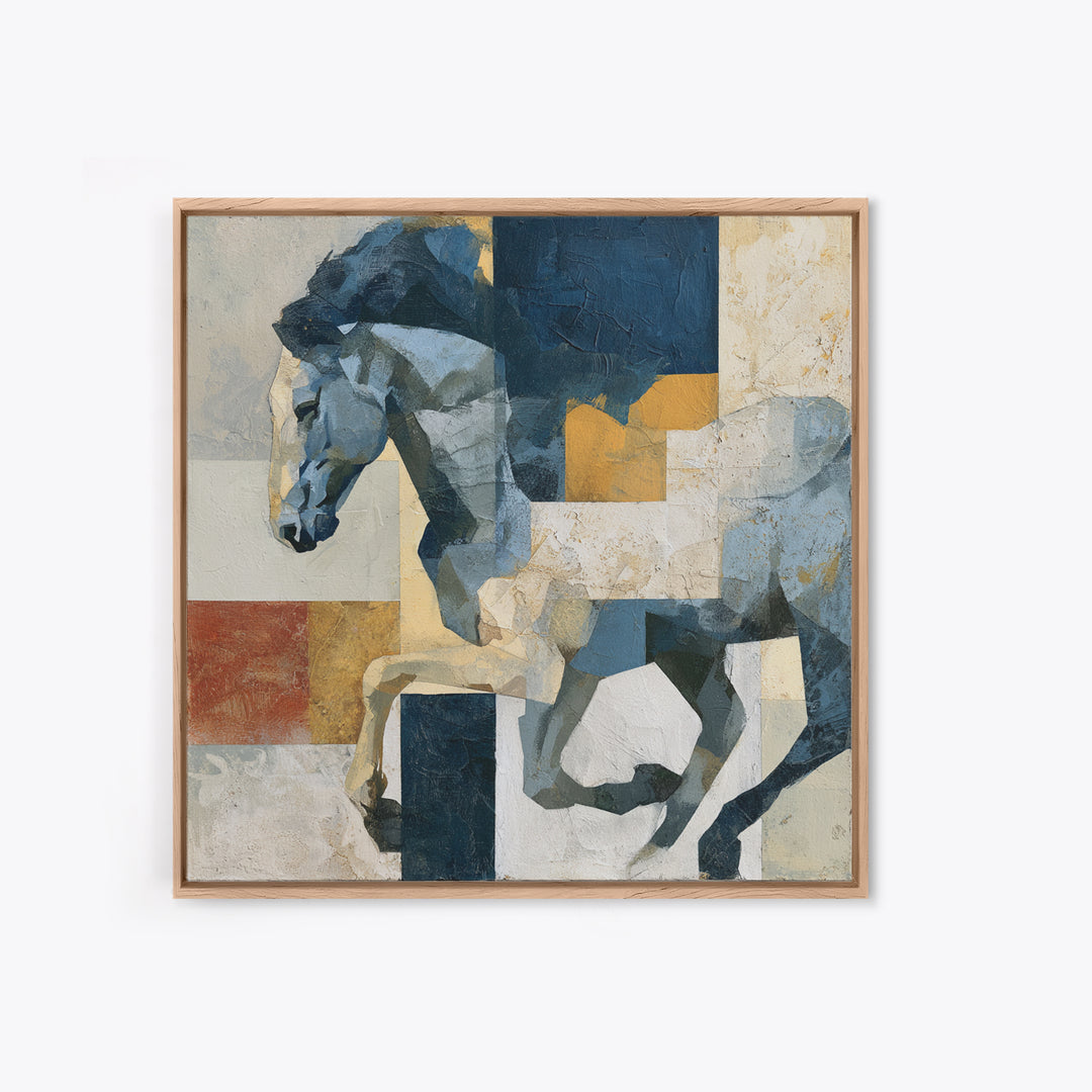 Expressionist Horse in Motion with Wild Mane Canvas Print, Expressionist Art, Modern Art, Living Room Decor, Expression, EXP-1x1-10
