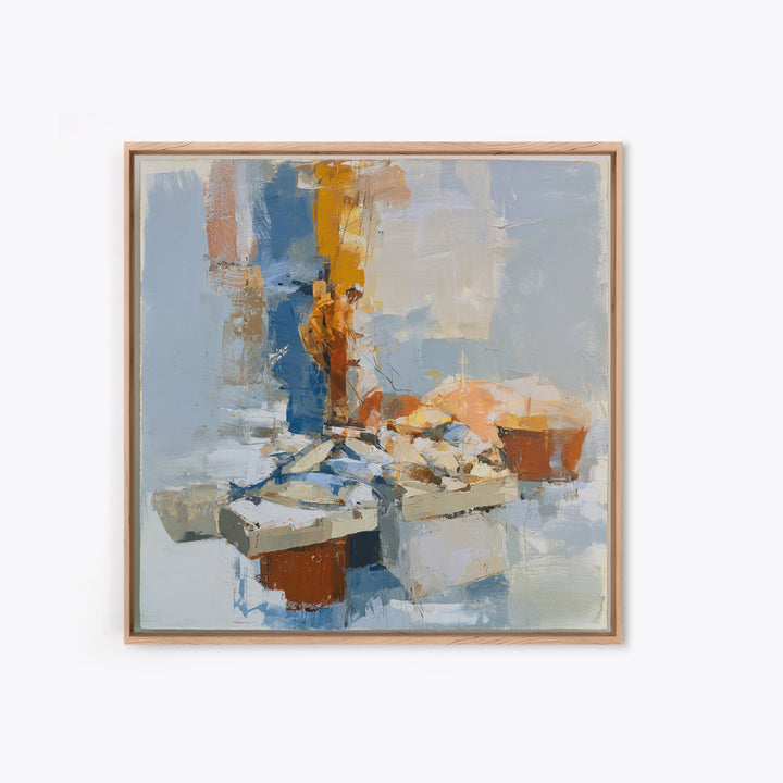Fish Market Scene Canvas Print, Expressionist Art, Modern Wall Art, Living Room Decor, Fine Art, Expression, Fine Art Print, EXP-1x1-22