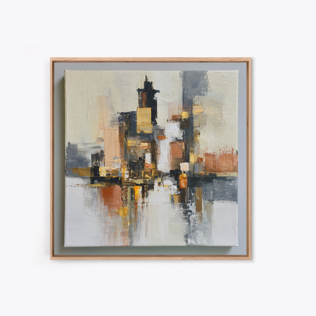 Distorted City Street Canvas Print, Expressionist Art, Room Decor, Living Room Decor, Fine Art, Expression, Printable Wall Art, EXP-1x1-25