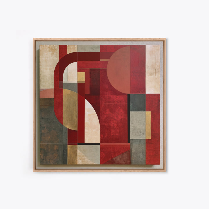 Red Room Interior Abstraction Canvas Print, Expressionist Art, Modern Wall Art, Living Room Decor, Expression, Fine Art Print, EXP-1x1-43