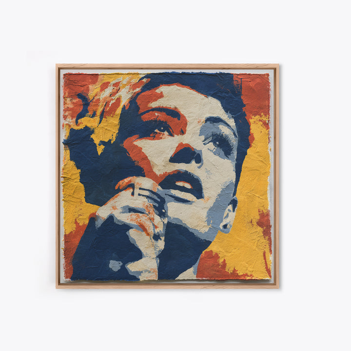 Portrait of a Singer Framed Canvas Print, Expressionist Art, Large Wall Art, Living Room Decor, Fine Art, Expression, EXP-1x1-44