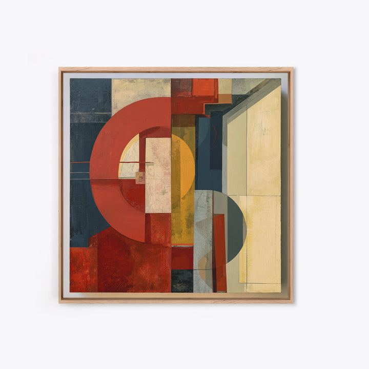 Red Room Interior Abstraction Without Realistic Furniture Canvas Print, Expressionist Art, Room Decor, Living Room Decor, EXP-1x1-91