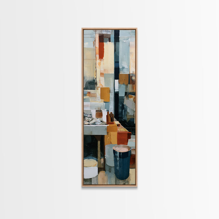 Fish Market Scene Canvas Print, Expressionist Art, Modern Art, Living Room Decor, Abstract Art, Expression, Wall Art, EXP-1x3-10