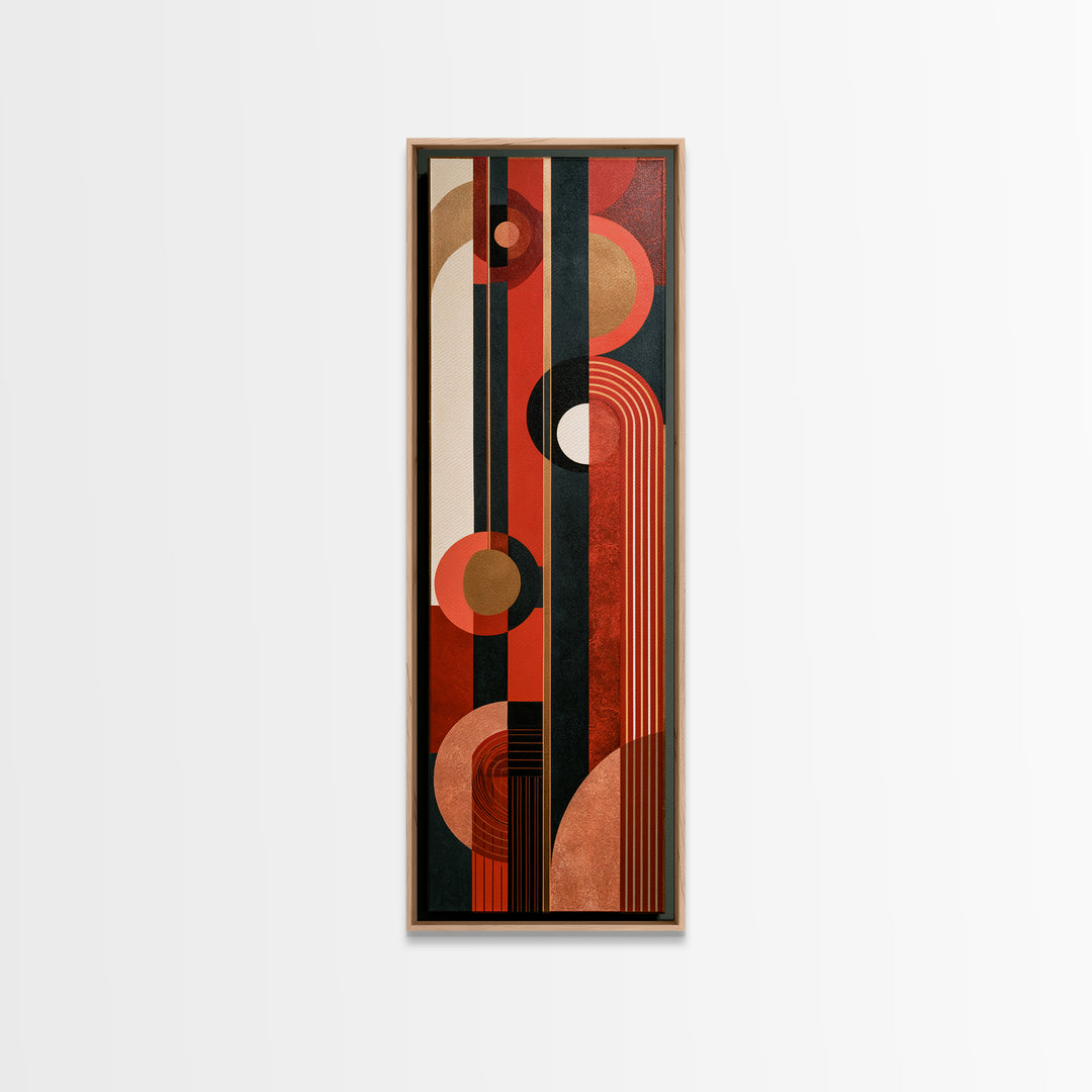Red Room Interior Abstraction Without Realistic Furniture Canvas Print, Expressionist Art, Living Room Decor, Expression, EXP-1x3-31