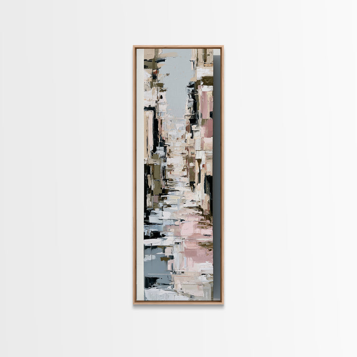Distorted City Street Canvas Print, Expressionist Art, Minimalist Decor, Living Room Decor, Fine Art, Expression, EXP-1x3-37
