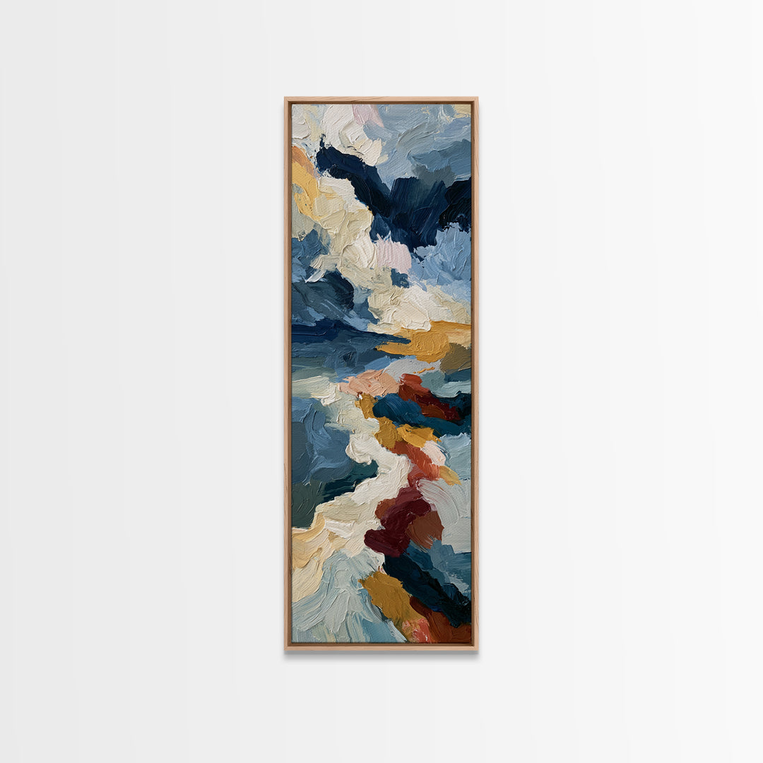 Stormy Landscape Painted Canvas Print, Expressionist Art, Boho Wall Art, Living Room Decor, Oil Painting, Expression, EXP-1x3-39