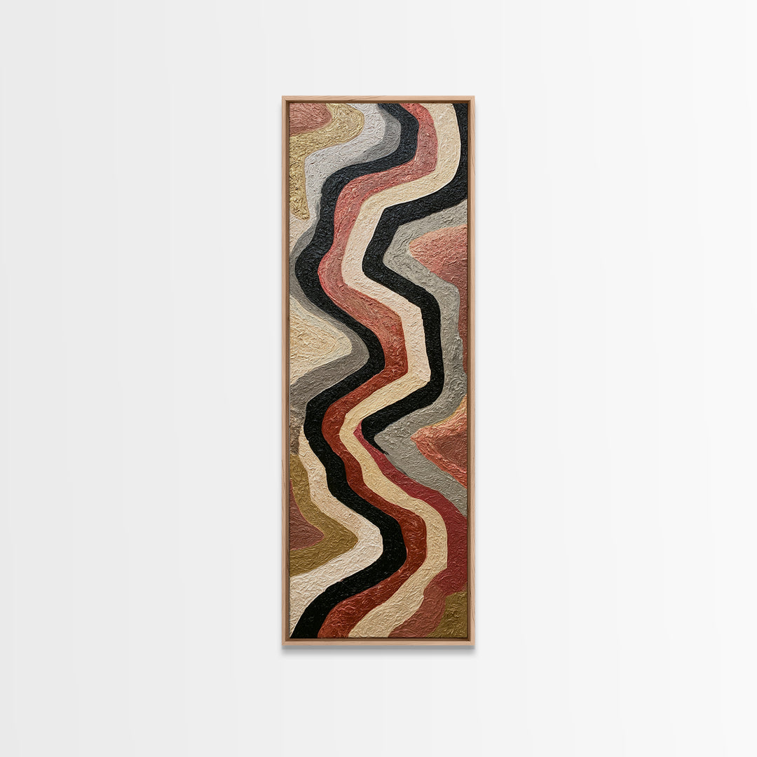 Stormy Landscape Painted Canvas Print, Expressionist Art, Gallery Wall Art, Living Room Decor, Expression, Minimalist Decor, EXP-1x3-63