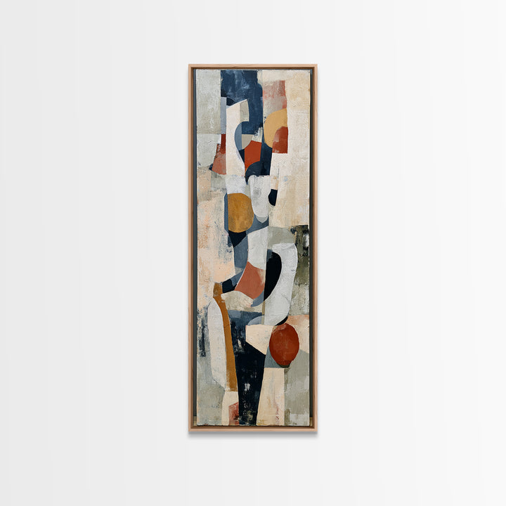 Seated Figure with Raw Gestural Outlines Canvas Print, Expressionist Art, Colorful Wall Art, Living Room Decor, Expression, EXP-1x3-67