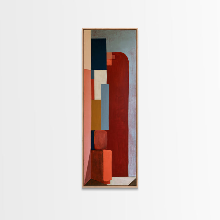 Red Room Interior Abstraction Canvas Print, Expressionist Art, Digital Wall Art, Living Room Decor, Expression, Fine Art Print, EXP-1x3-7