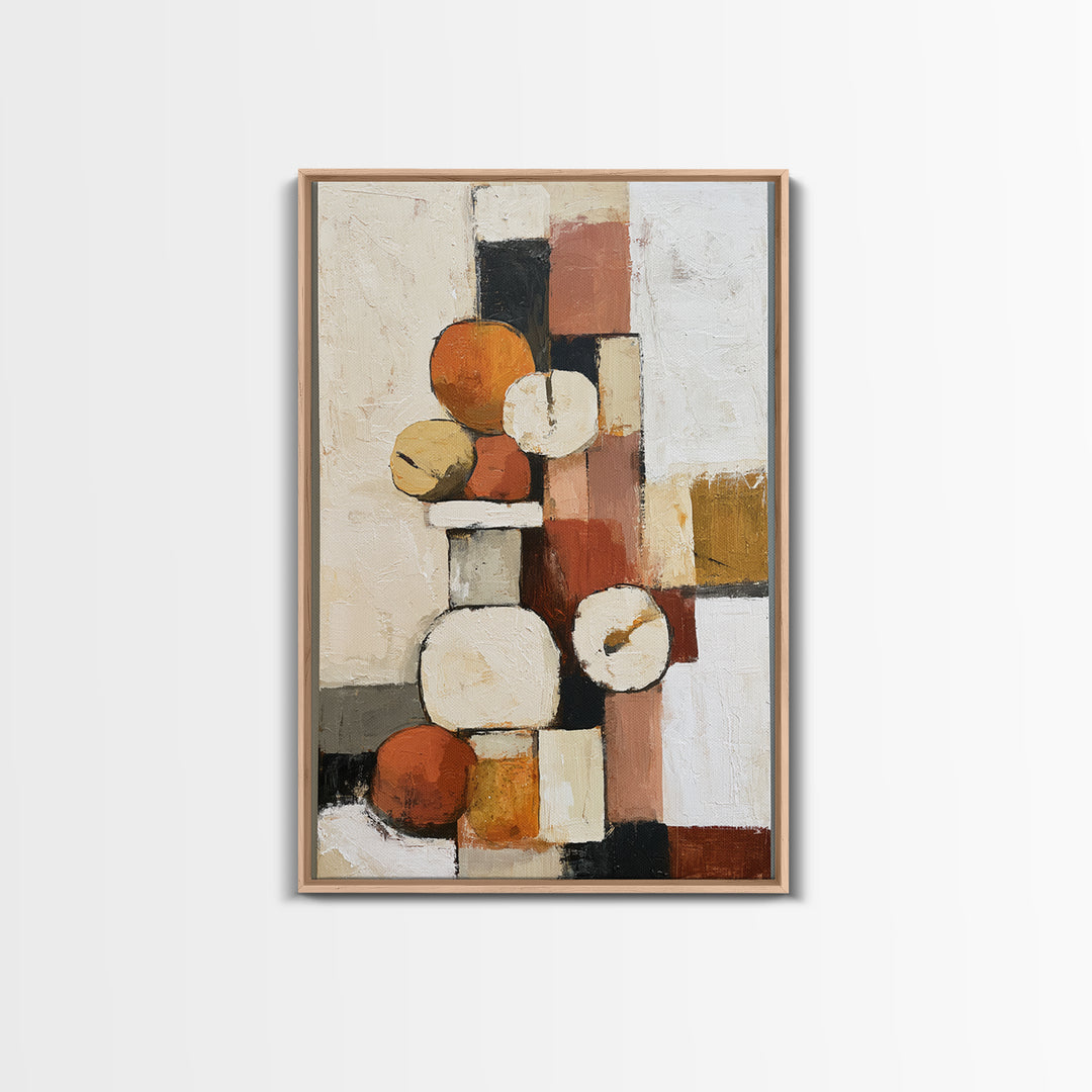 Bold Still Life of Fruit Framed Canvas Print, Expressionist Art, Printable Wall Art, Living Room Decor, Fine Art, Expression, EXP-2x3-25