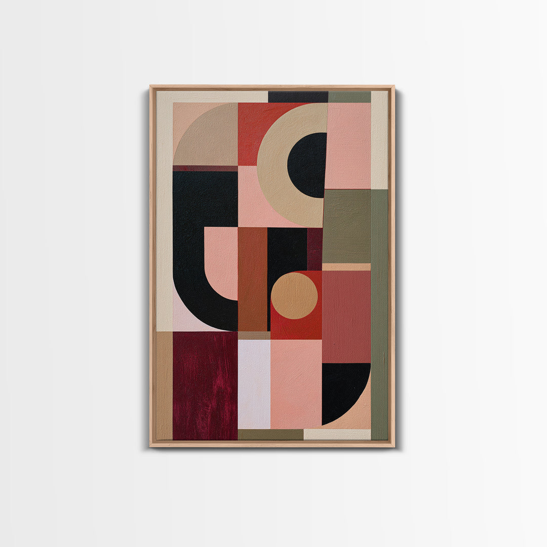 Lonely Caf Table Framed Canvas Print, Expressionist Art, Large Wall Art, Living Room Decor, Expression, Abstract Painting, EXP-2x3-37
