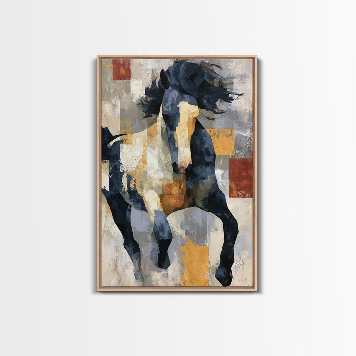 Expressionist Horse in Motion with Wild Mane Canvas Print, Expressionist Art, Home Decor, Living Room Decor, Expression, EXP-2x3-42