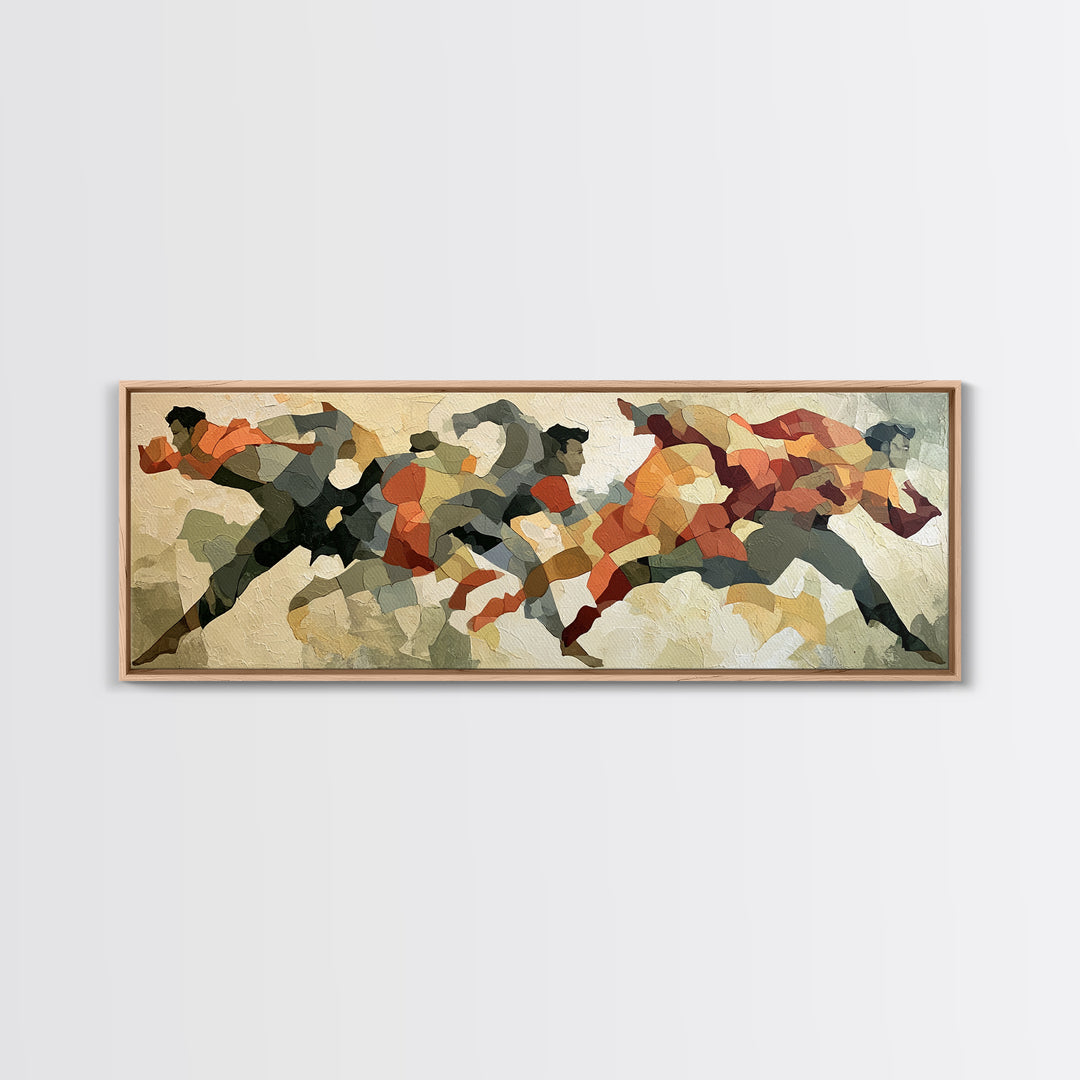 Dancer Figure Fractured into Vibrant Movement Canvas Print, Expressionist Art, Modern Decor, Living Room Decor, Expression, EXP-3x1-44