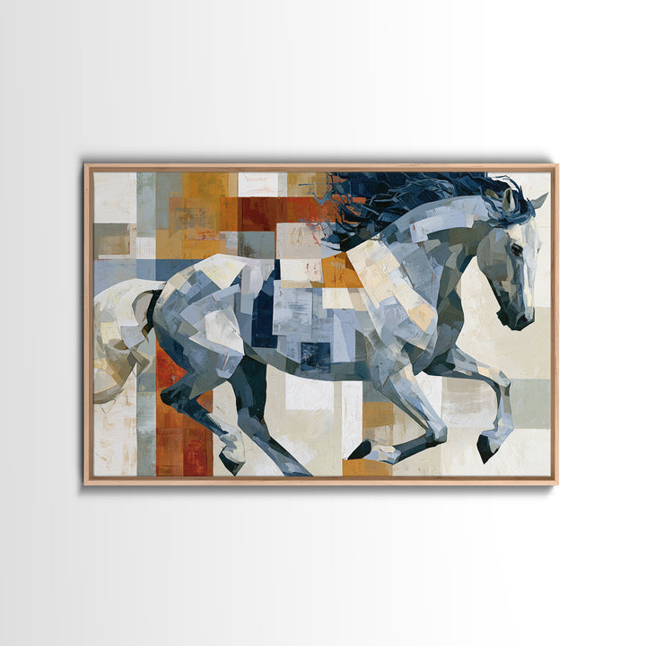 Expressionist Horse in Motion with Wild Mane Canvas Print, Expressionist Art, Abstract Art, Living Room Decor, Expression, EXP-3x2-14