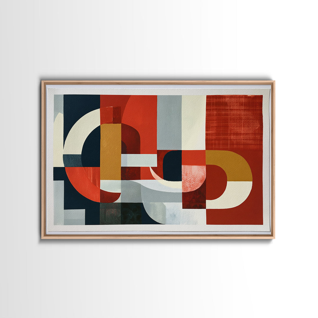 Red Room Interior Abstraction Canvas Print, Expressionist Art, Minimalist Wall Art, Living Room Decor, Expression, EXP-3x2-23