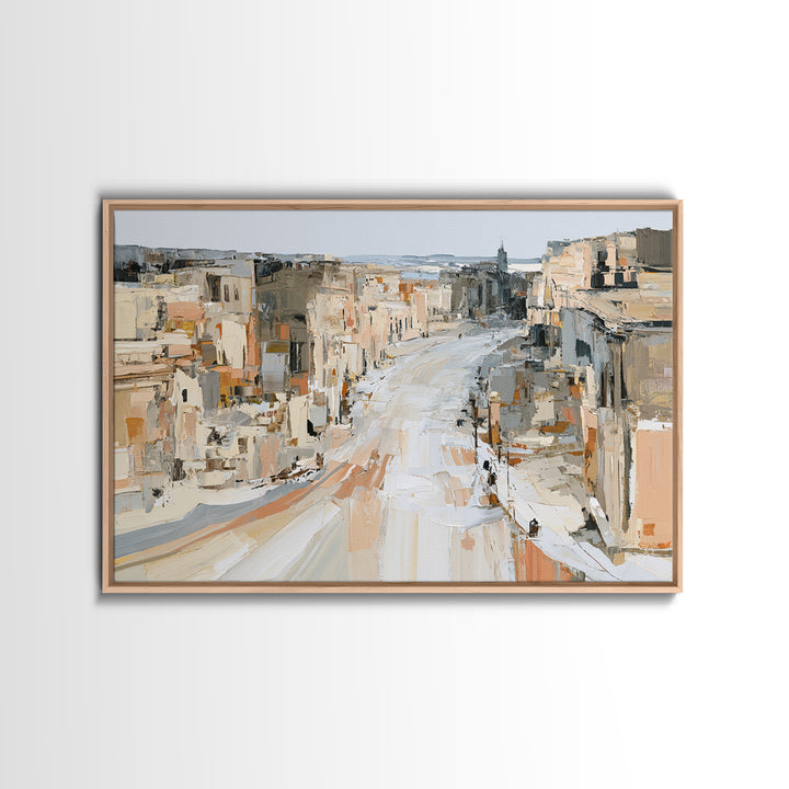 Distorted City Street Canvas Print, Expressionist Art, Modern Decor, Living Room Decor, Fine Art, Expression, Wall Decor, EXP-3x2-29