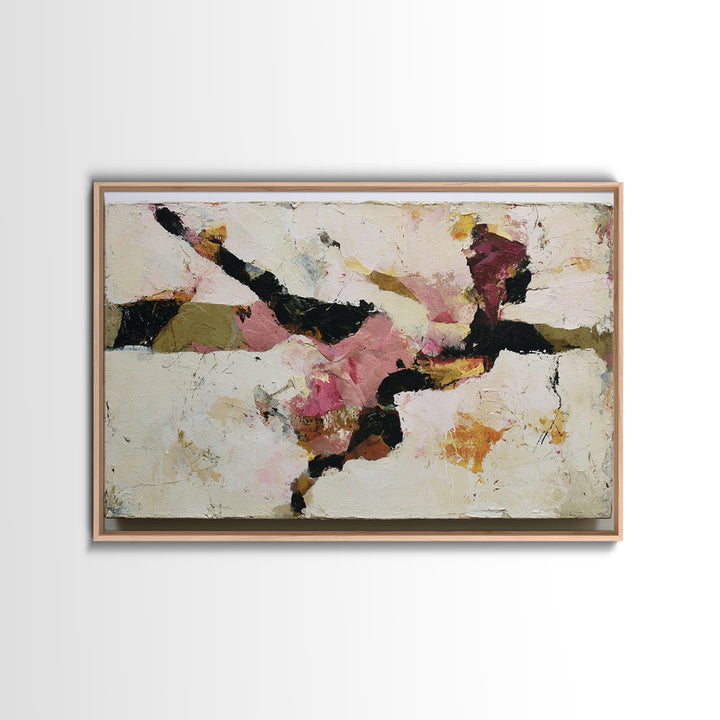Dancer Figure Fractured into Vibrant Movement Canvas Print, Expressionist Art, Room Decor, Living Room Decor, Oil Painting, EXP-3x2-56