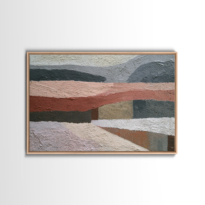 Stormy Landscape Painted Framed Canvas Print, Expressionist Art, Original Art, Living Room Decor, Fine Art, Expression, EXP-3x2-7