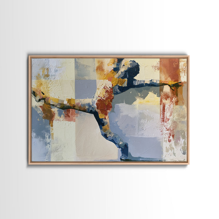 Dancer Figure Fractured into Vibrant Movement Canvas Print, Expressionist Art, Modern Wall Art, Living Room Decor, Expression, EXP-3x2-8