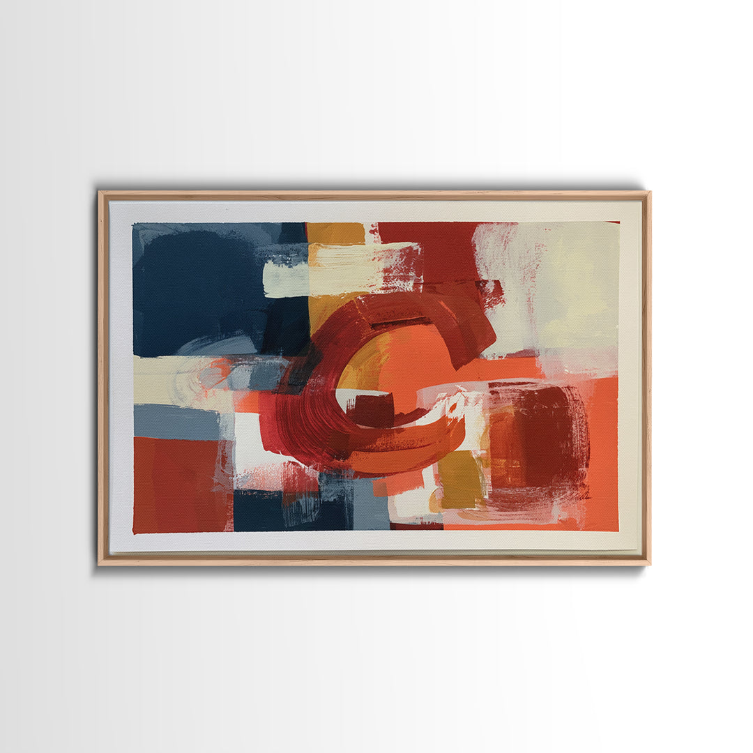 Red Room Interior Abstraction Canvas Print, Expressionist Art, Digital Wall Art, Living Room Decor, Expression, Fine Art Print, EXP-3x2-95