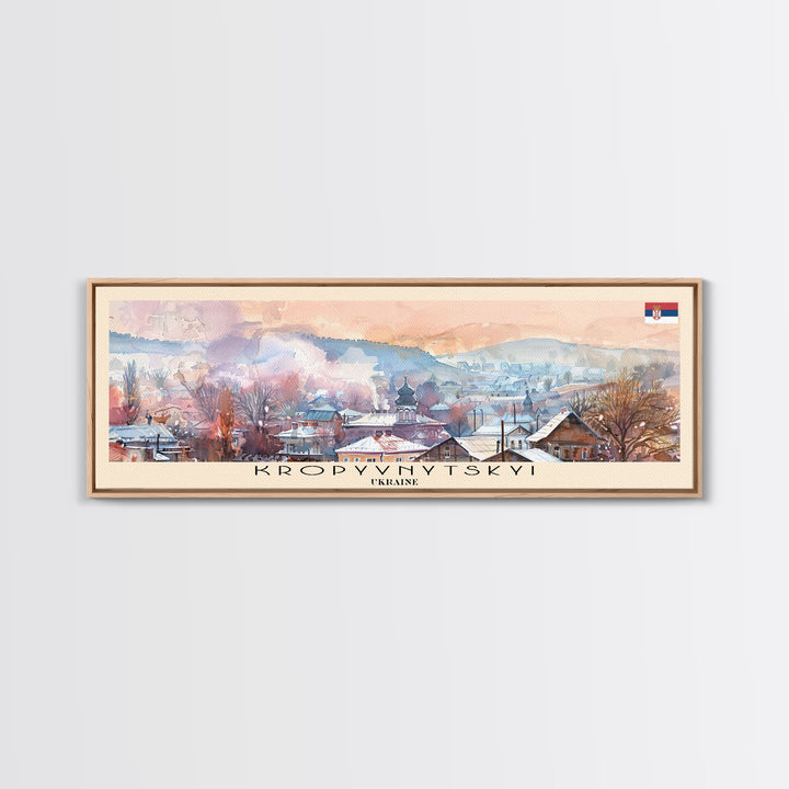 Kropyvnytskyi Ukraine Travel Print Wall Art, Panoramic City Art, Travel Art, Wall Decor, Vacation Gift, Framed Canvas Print Or Metal Art