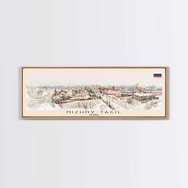 Nizhny Tagil Russia Wall Art, Panoramic Travel Poster, Panoramic Framed Canvas Print, City Wall Art, Wall Hanging Home Decor, Travel Art
