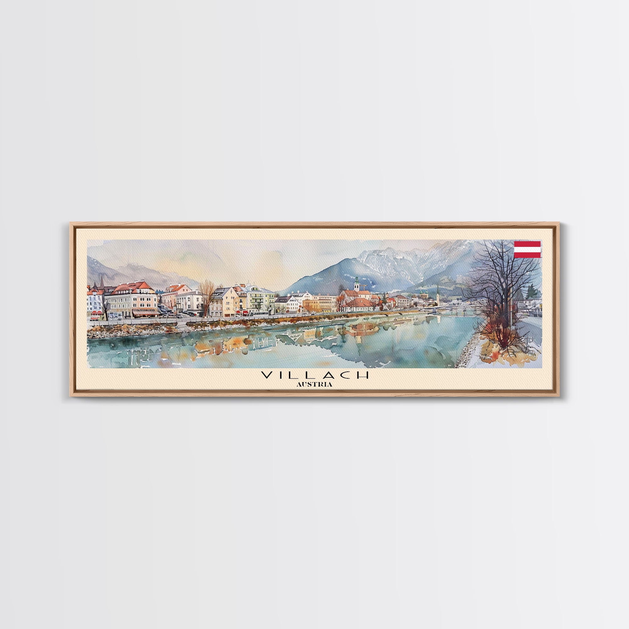 Villach Austria Travel Art, City Art, Framed Canvas Print or Metal Wal ...