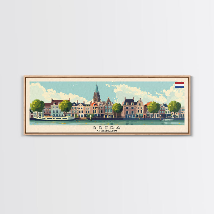 Bremen Germany Wall Art, Panoramic Travel Poster, Panoramic Framed Canvas Print, City Wall Art, Wall Hanging Home Decor, Travel Art