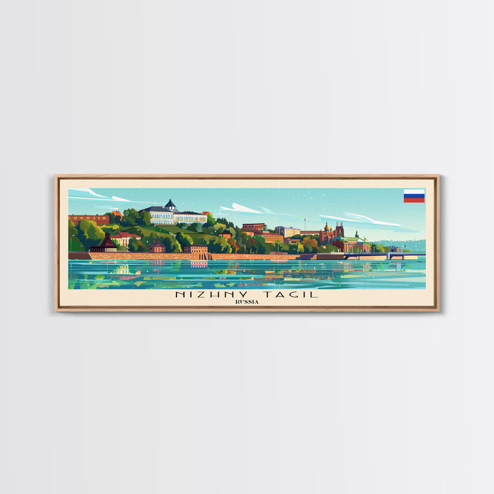Nizhny Tagil Russia Wall Art, Panoramic Travel Poster, Panoramic Framed Canvas Print, City Wall Art, Wall Hanging Home Decor, Travel Art