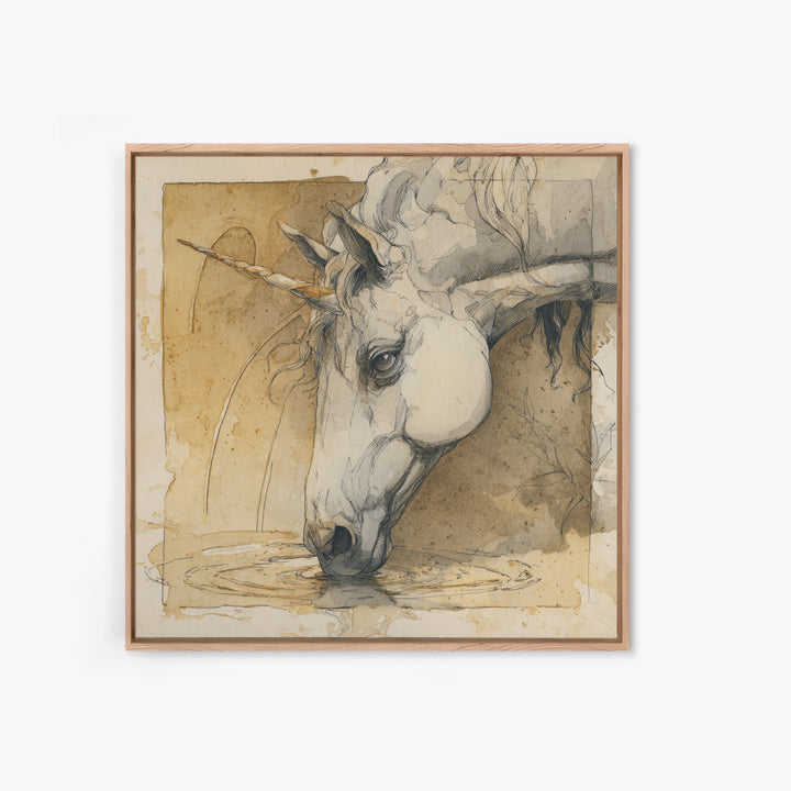 Griffin Perched on a Castle Wall Canvas Print, Fantasy Art, Fantasy Art Prints, Living Room Decor, Mythic, Modern Decor, FAN-1x1-10