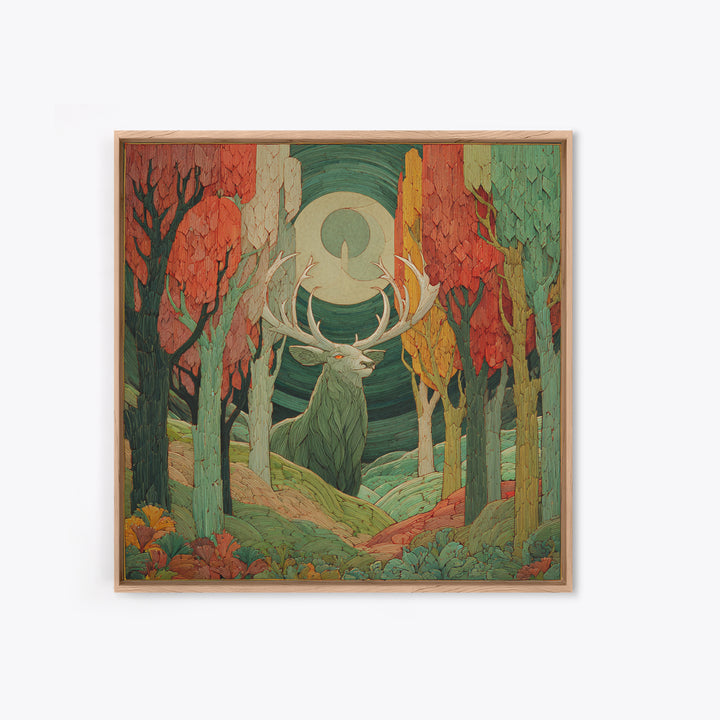 Faerie Market under Giant Mushrooms Canvas Print, Fantasy Art, Boho Wall Art, Living Room Decor, Oil Painting, Mythic, FAN-1x1-15